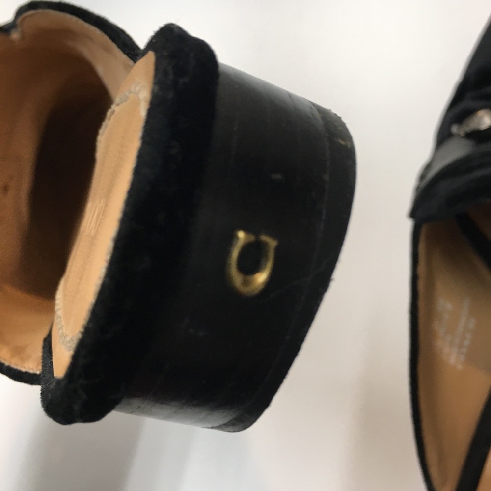 Coach Velvet Tointy Toe Slip On Mules 7.5 Black - Picture 10 of 16